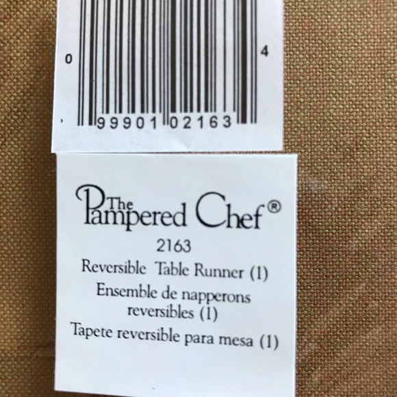 New Pampered Chef Reversible Striped Table Runner - Picture 4 of 4